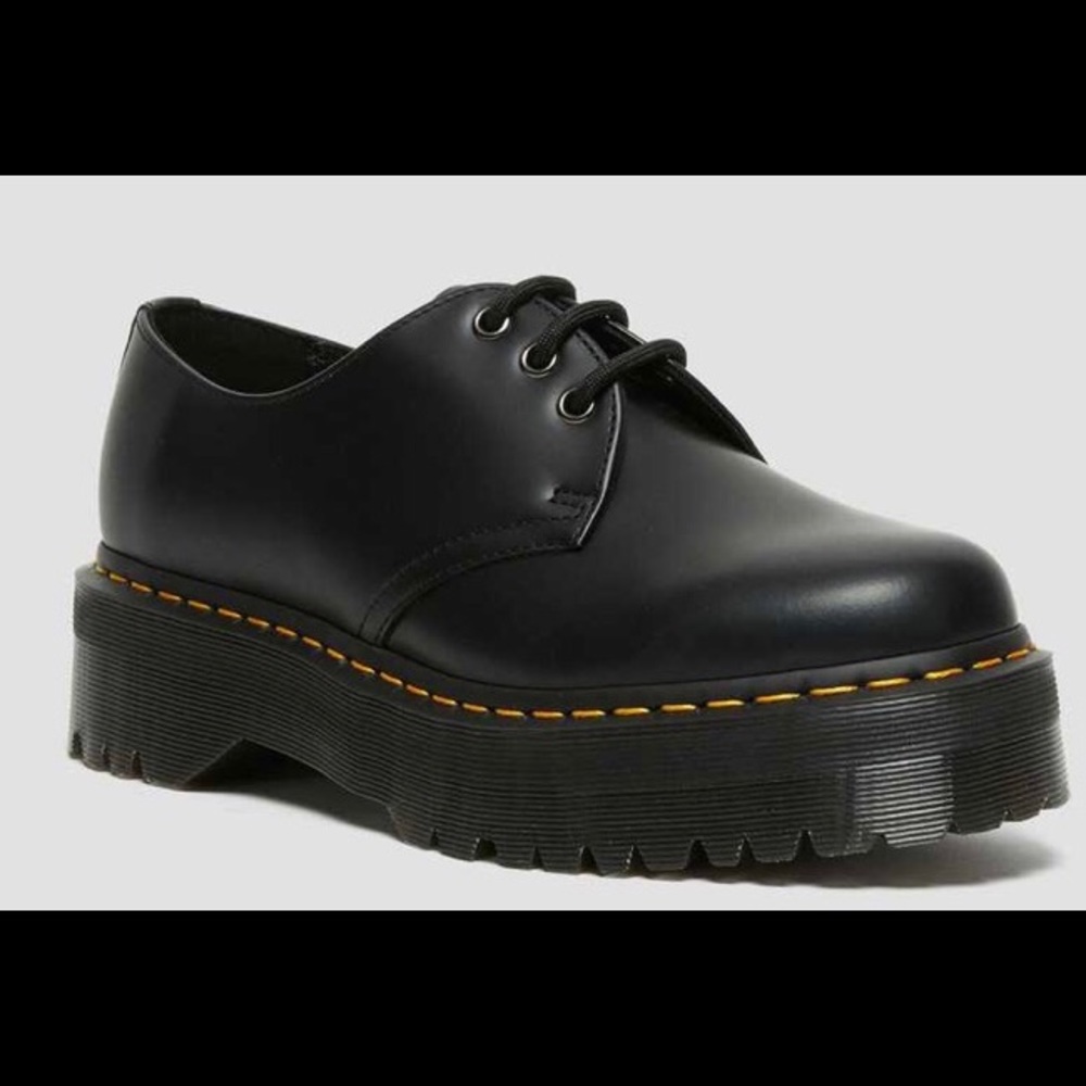 DR. MARTENS 1461 Smooth Leather Platform Shoes